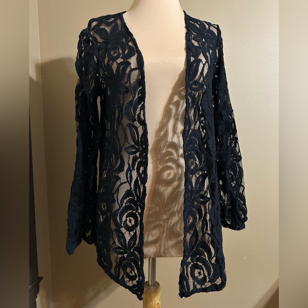 Jessica Simpson Black Lace Cardigan